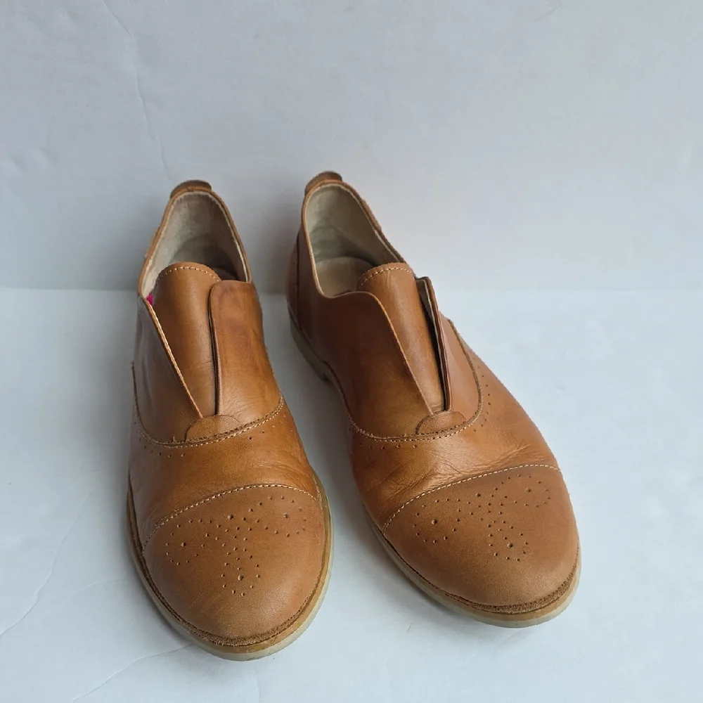 Pikolinos Brown Leather Slip-On Shoes